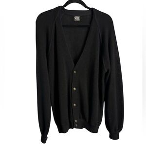 Inca Fashions Peruvian Alpaca Golf Cardigan Vintage Professional Black Men